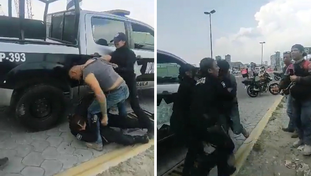 Así fue el ataque a una mujer policía en Lomas de Angelópolis en Puebla: VIDEO