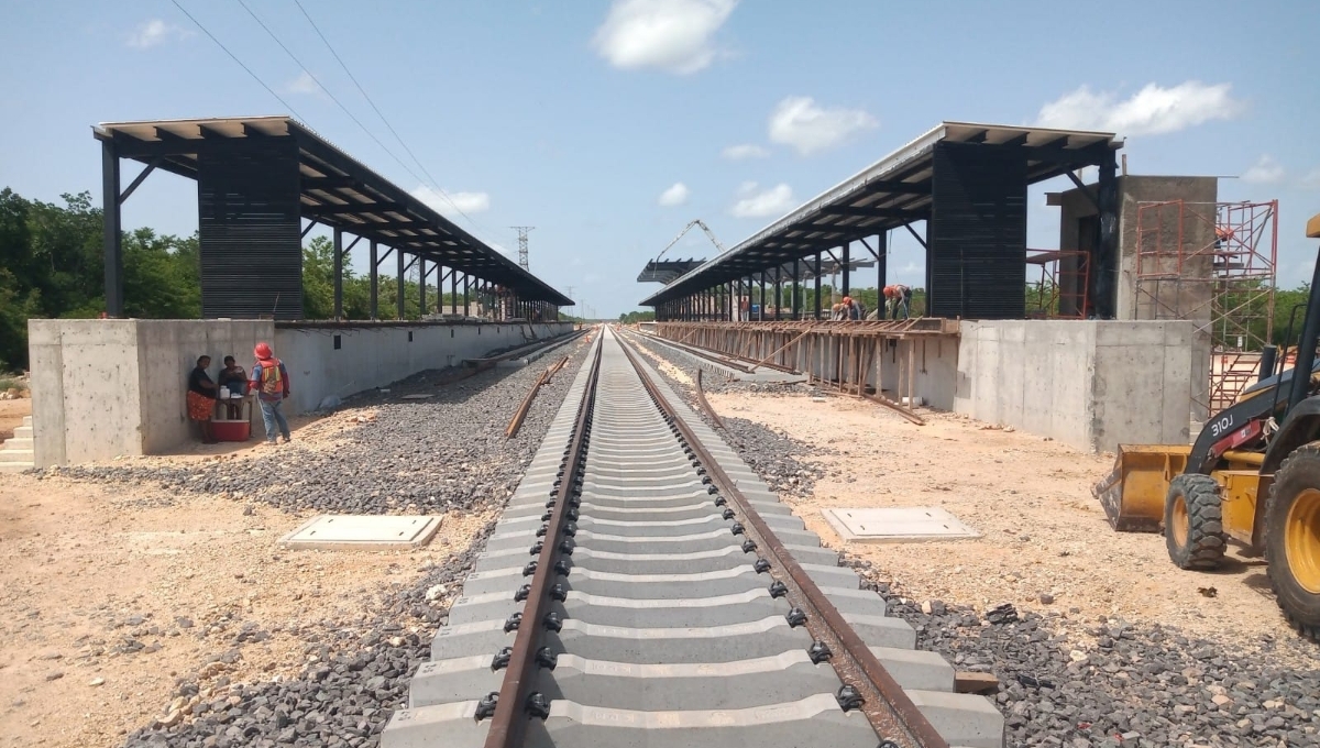 Estación de Tren Maya en Calkiní estará lista en el mes de agosto: Trabajadores