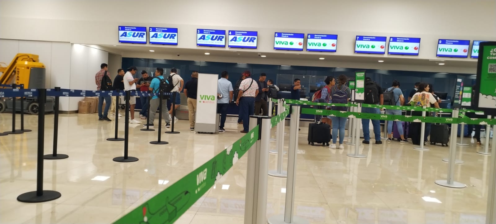 Vuelo Monterrey-Mérida de VivaAerobus llega con casi una hora de retraso