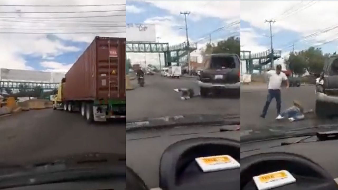 Trailero atropella a un conductor tras una riña en Tepoztlán