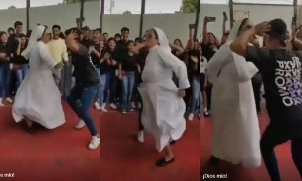 Monja causa polémica por hacer baile atrevido: VIDEO