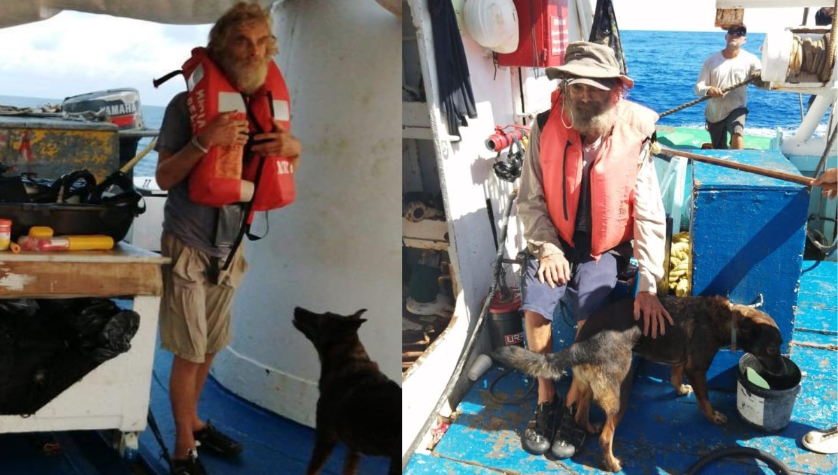 Bella, la perrita rescatada junto su amo en altamar se quedará en México