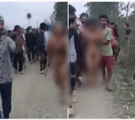 Difunden video donde una multitud obliga a dos mujeres a caminar desnudas en India