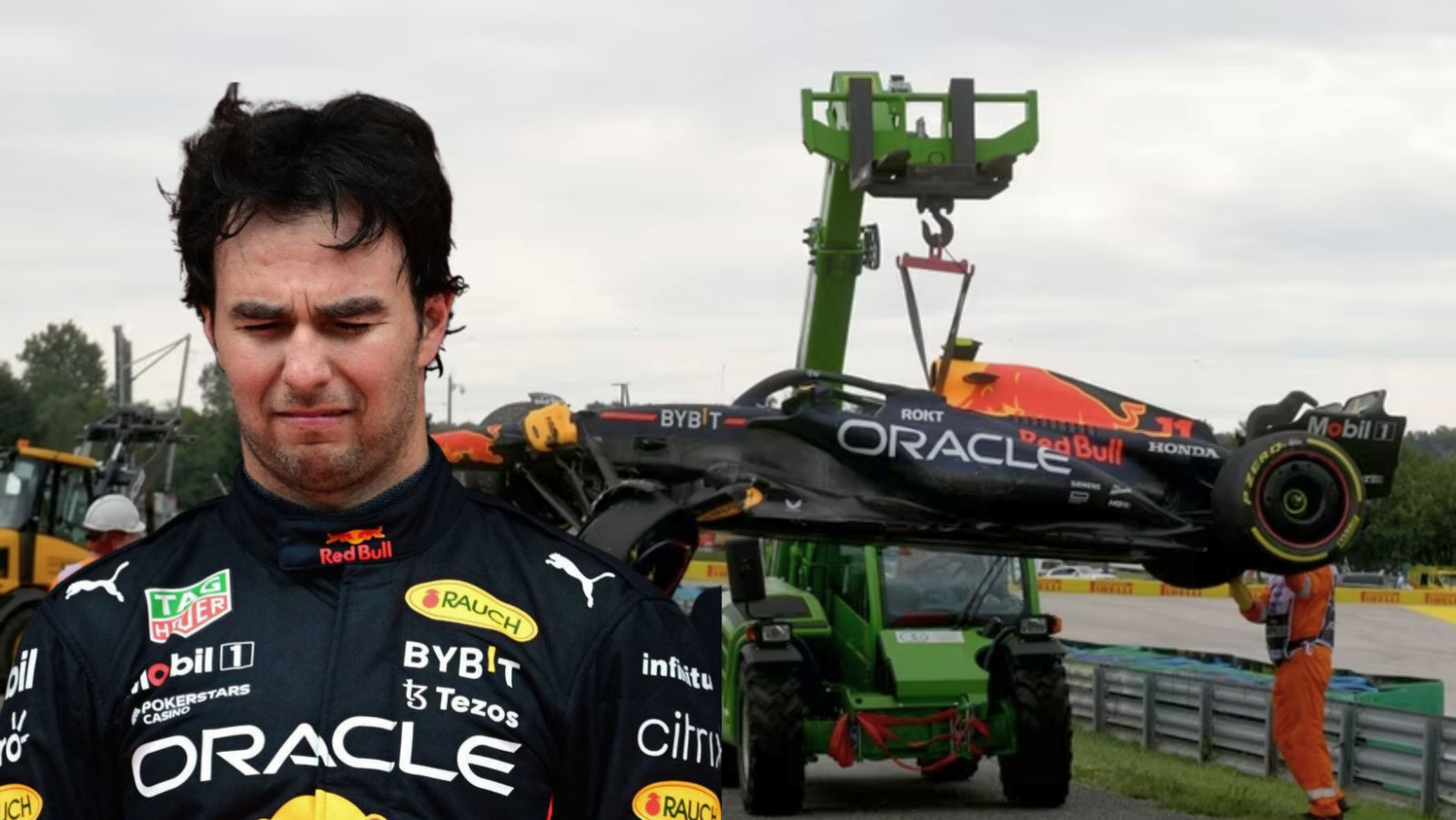Checo Pérez estrella su auto en la práctica del Gran Premio de Hungría