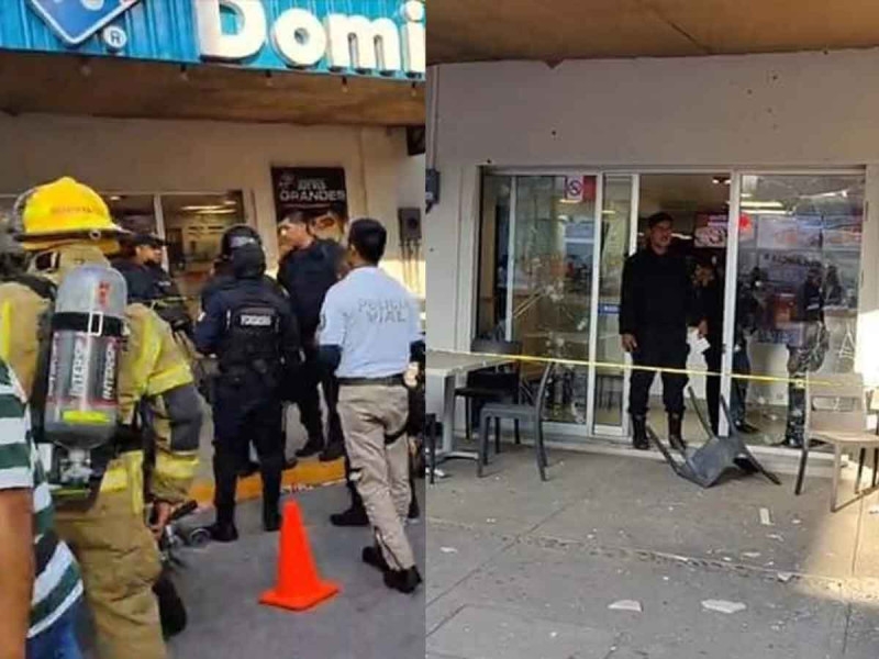 Lanzan artefacto explosivo en Domino's Pizza de Juchitán, Oaxaca, hay 4 heridos