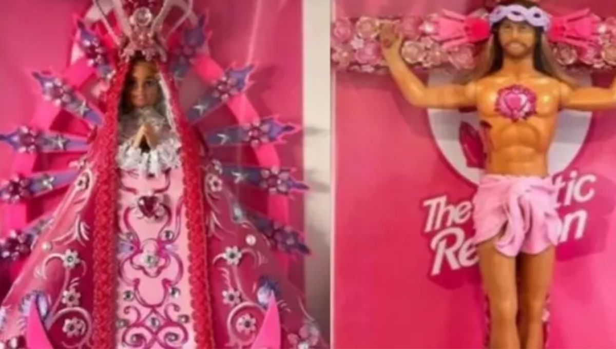 Barbie Virgen y Ken Cristo crucificado causan polémica en redes sociales