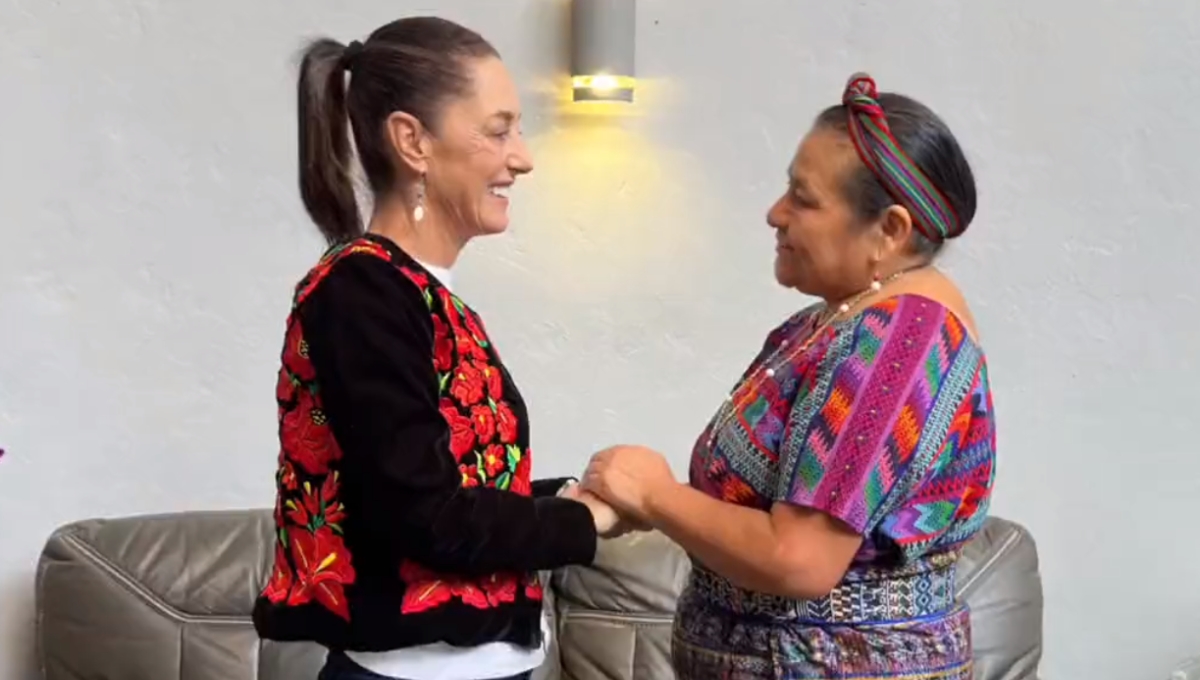 Claudia Sheinbaum se reúne con Rigoberta Menchú, Premio Nobel de la Paz