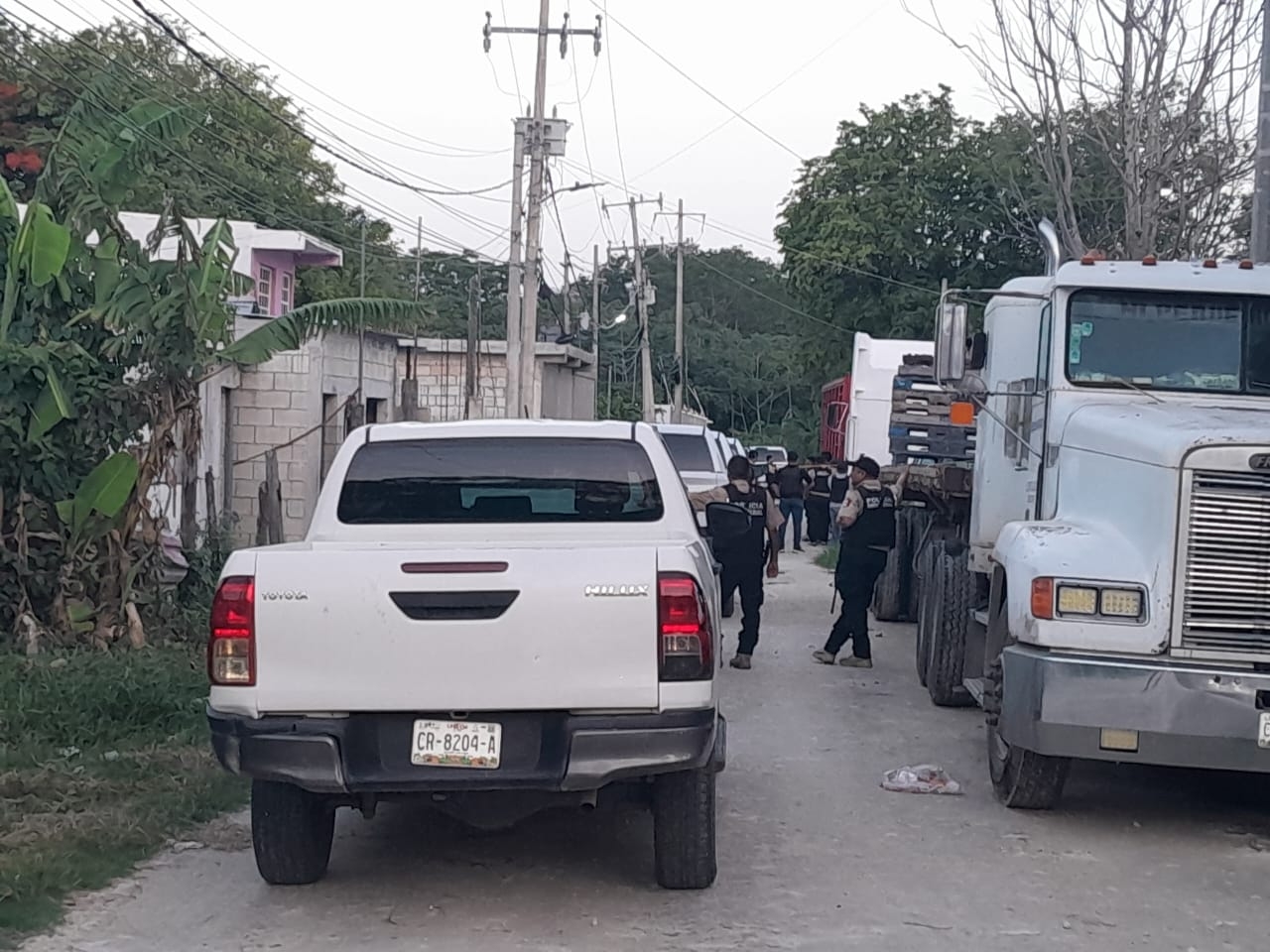 Los detenidos fueron trasladados a Campeche