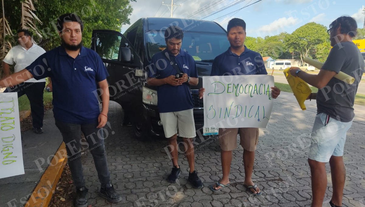 Cerca de 10 trabajadores de 'Cancún Adventures' hacen paro laboral en Playa del Carmen: EN VIVO