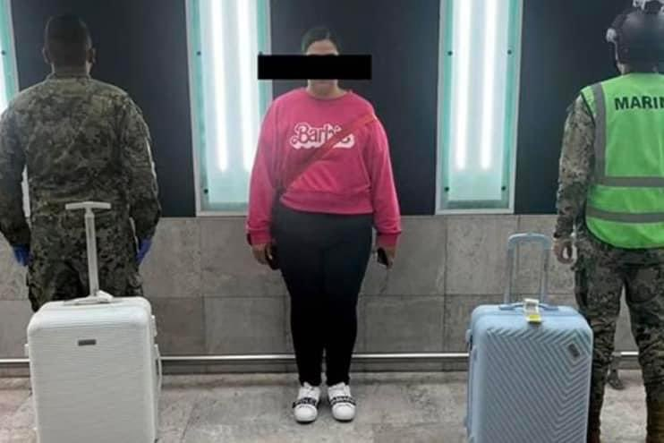 Así fue detenida 'Barbie' en el aeropuerto de la Ciudad de México con droga