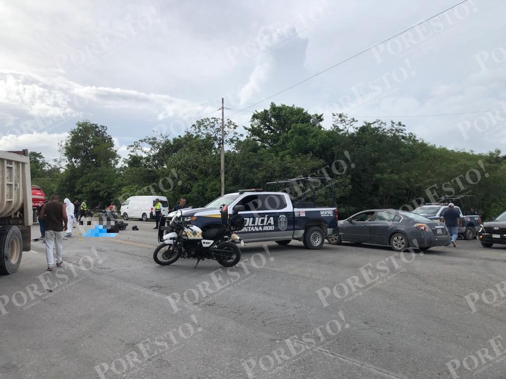Autoridades acordonaron la avenida Huayacan para el levantamiento del cuerpo