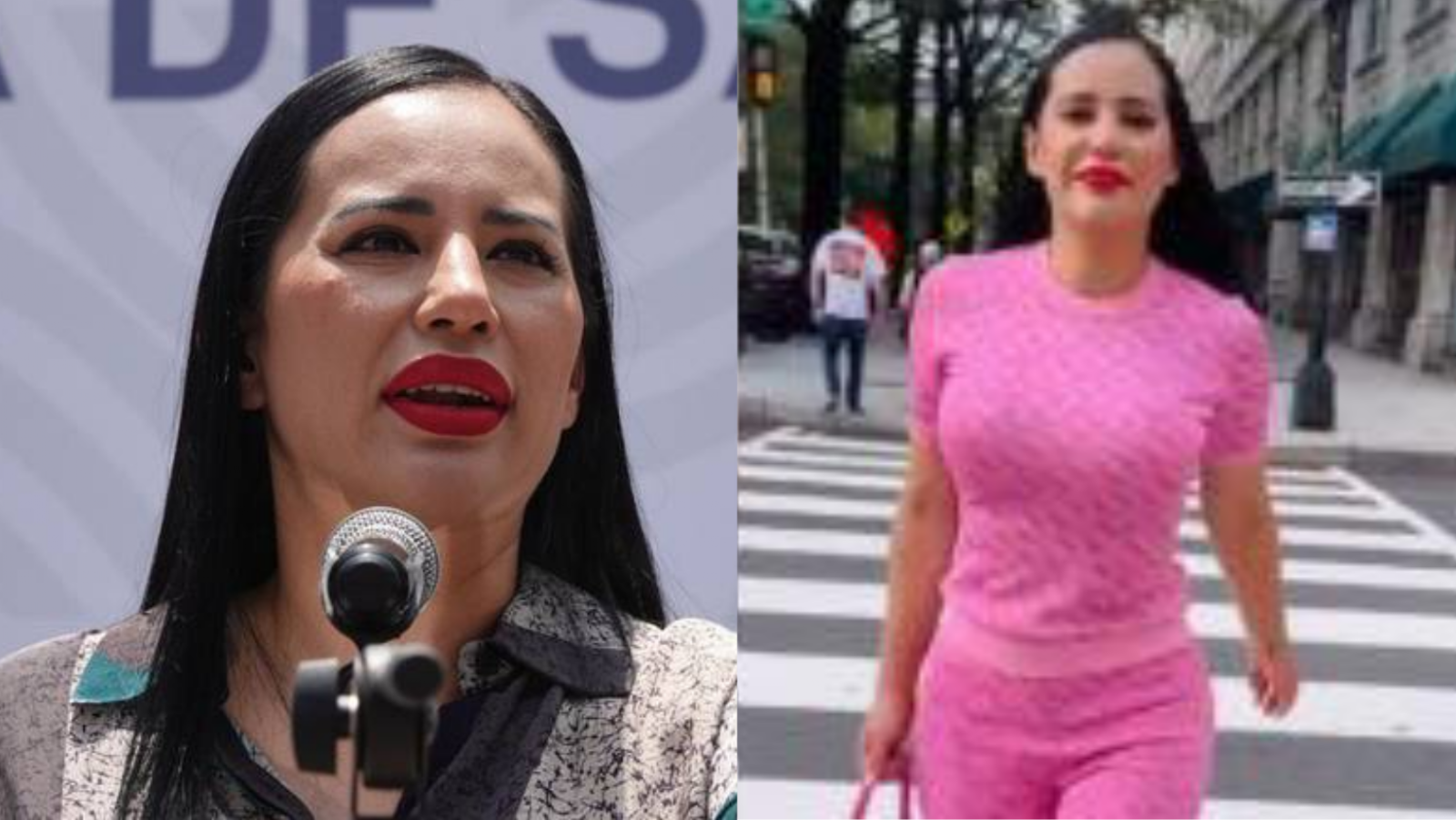 Critican a Sandra Cuevas por pasearse en atuendo rosa por calles de EU: VIDEO