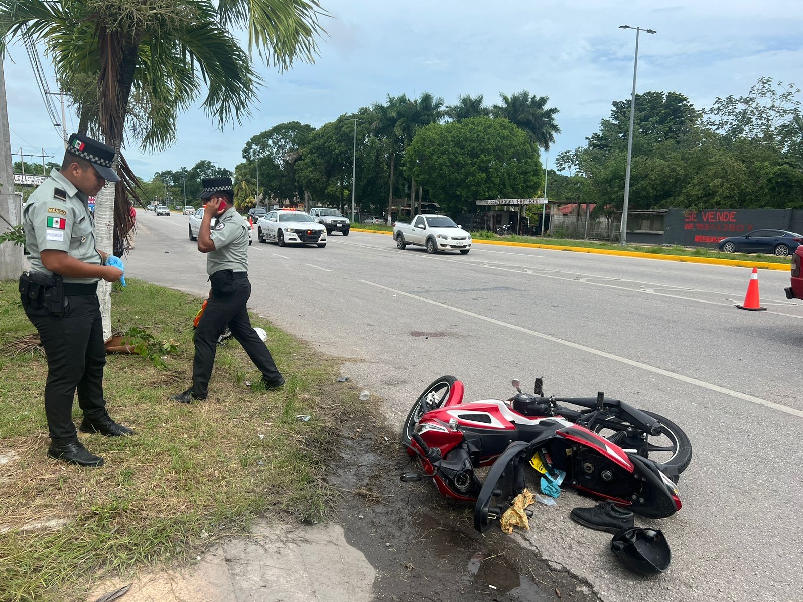 Motociclista termina hospitalizado tras ser embestido en Chetumal