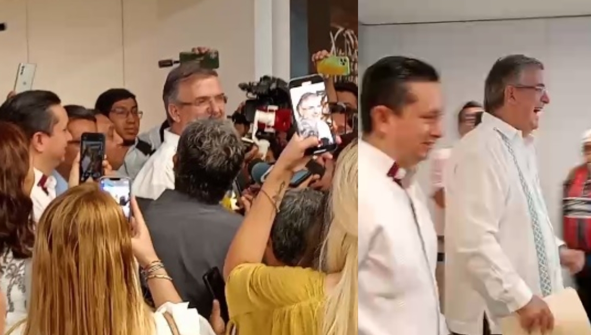 Así fue la llegada de Marcelo Ebrard a Mérida: ¡Presidente, Presidente!, gritaban