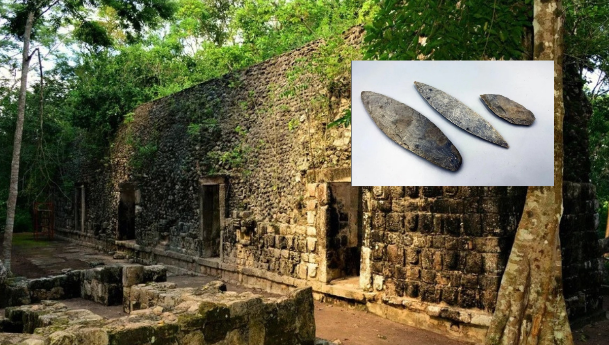 Hallan en Kulubá,Tizimín,16 cuchillos mayas usados en sacrificios humanos