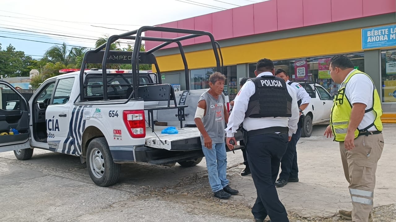 Detienen al "Camarón" por atacar con un cuchillo a un hombre en Campeche