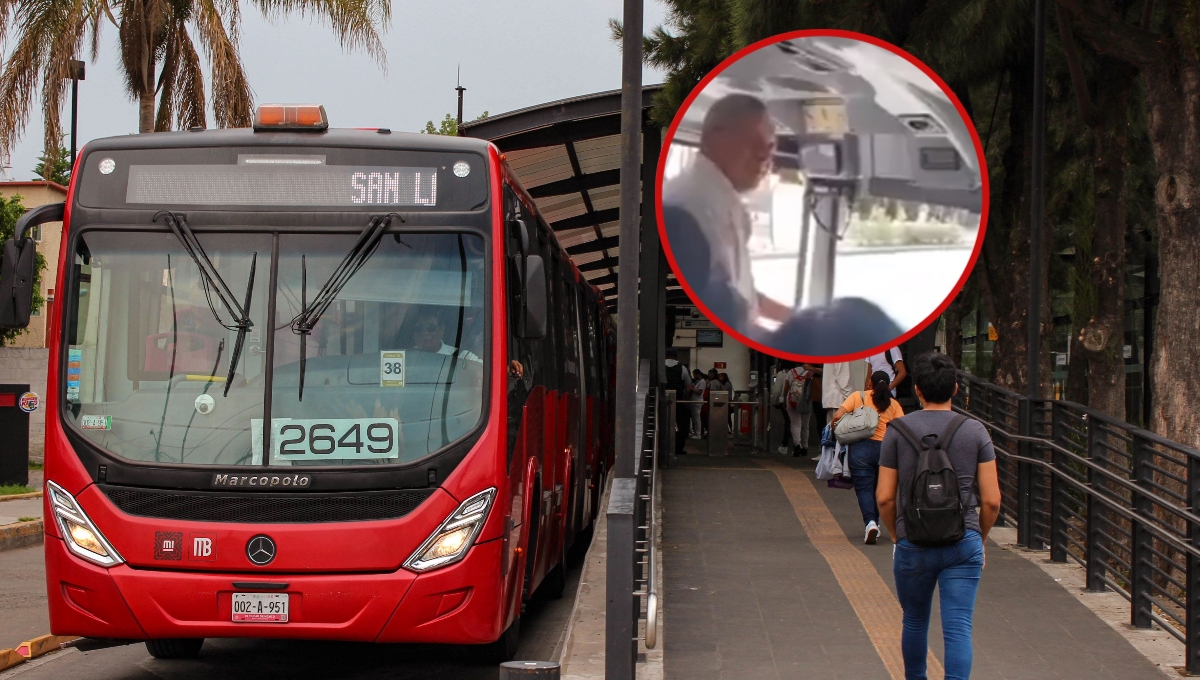 Usuarios enfrentan a chofer del Metrobús CDMX por manejar ebrio: VIDEO