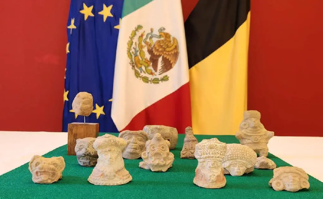 Bélgica restituye 20 piezas arqueológicas prehispánicas al gobierno de México