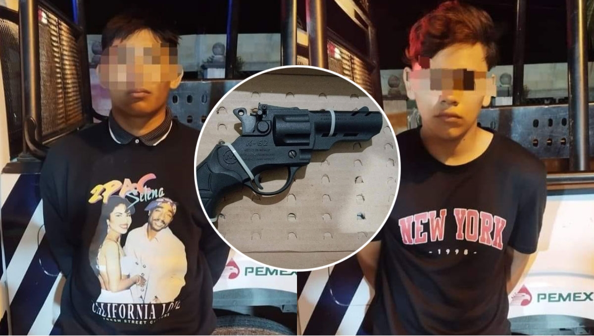 Detienen a dos jóvenes 'armados' en Isla Arena, Calkiní