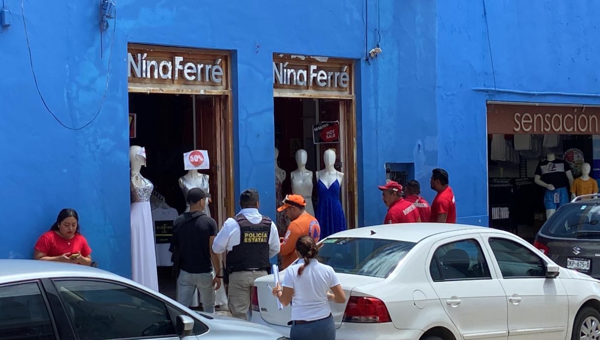 Explota medidor de una tienda de ropa en el Centro Histórico de Campeche