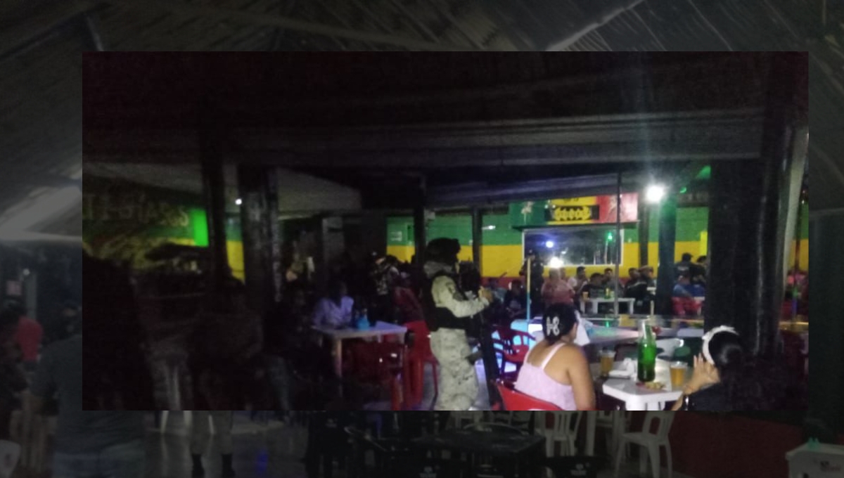 Guardia Nacional realiza operativo en bares de Felipe Carrillo Puerto
