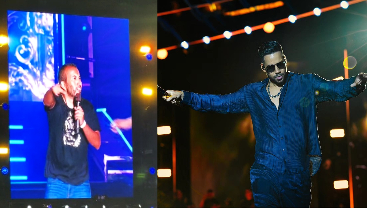 Fan triunfa al lado de Romeo Santos durante su concierto en Mérida: VIDEO