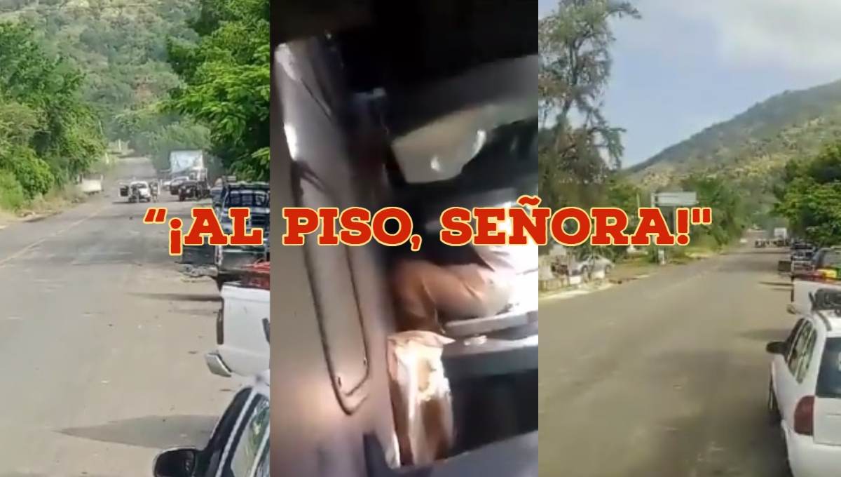 ¡Terror! Pasajeros de un autobús quedan atrapados entre balazos en Charapendo, Michoacán: VIDEO