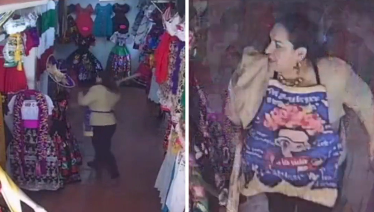 Mujer agarra a batazos a una abuelita en un mercado de Michoacán: VIDEO