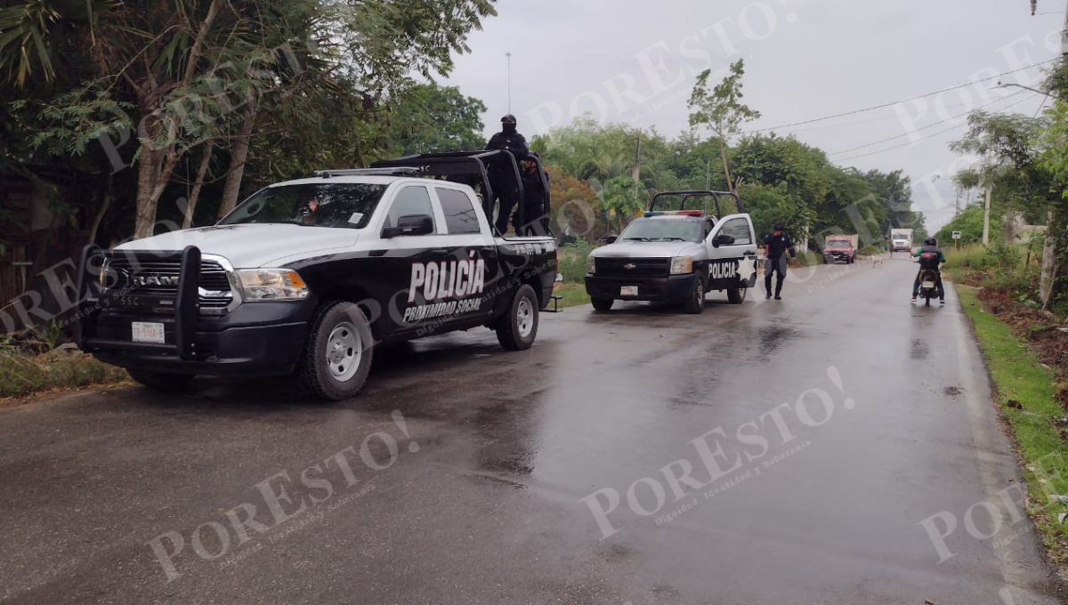 Presunto secuestro moviliza a policías en Carrillo Puerto, Quintana Roo