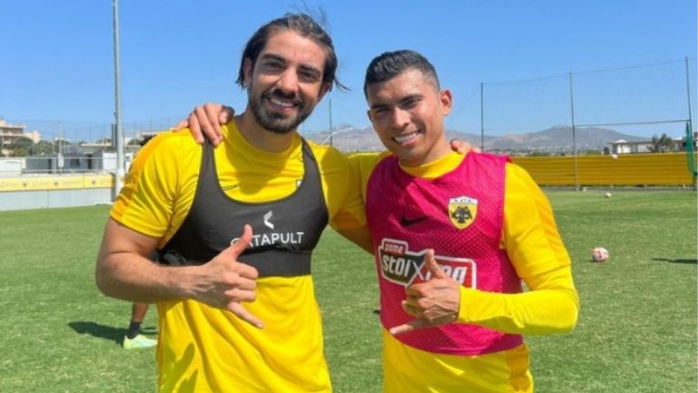 Orbelín Pineda y Pizarro juegan juntos en Grecia