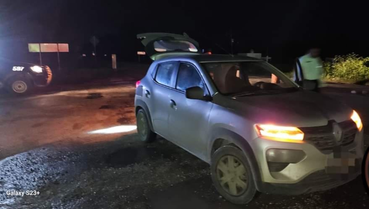 Aseguran en Escárcega un auto con reporte de robo en Quintana Roo