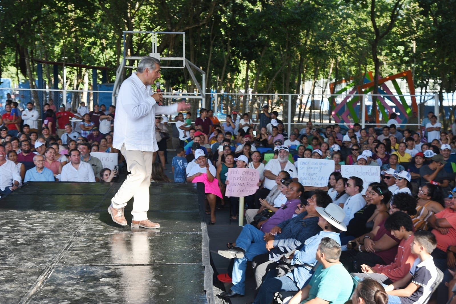 Adán Augusto López en Cancún: Responde a Vicente Fox; no regresará la pensión a expresidentes