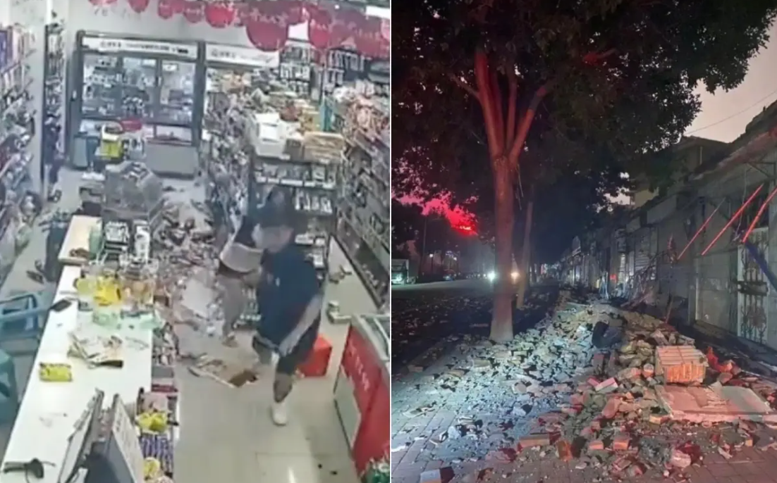 Videos del sismo de 5.4 grados que dejó más de 100 edificios derrumbados en China