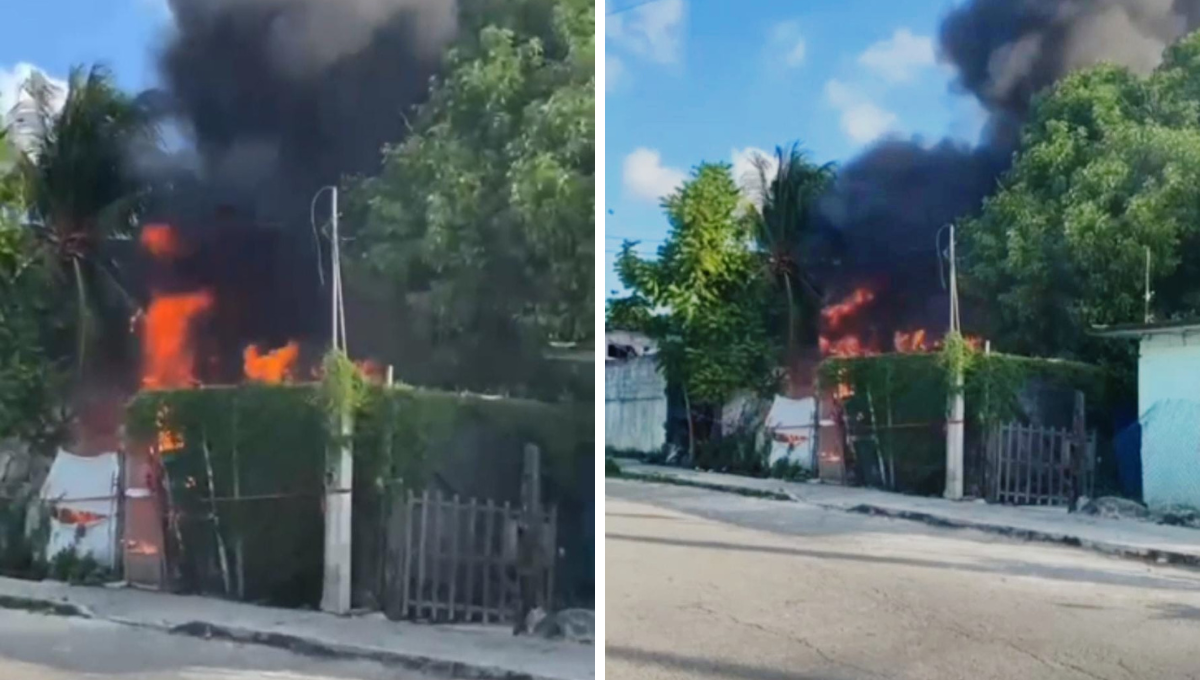 Bomba molotov provoca incendio en una casa en Cozumel