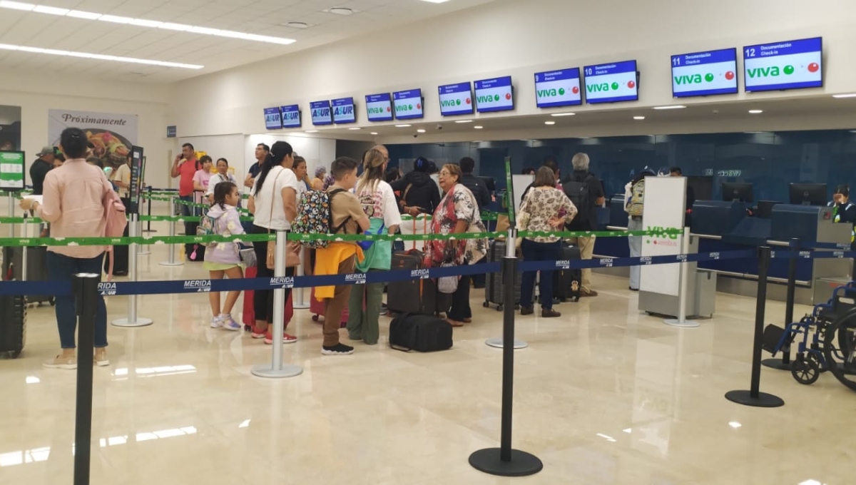 Este miércoles hubo baja demanda de pasajeros en el aeropuerto de Mérida