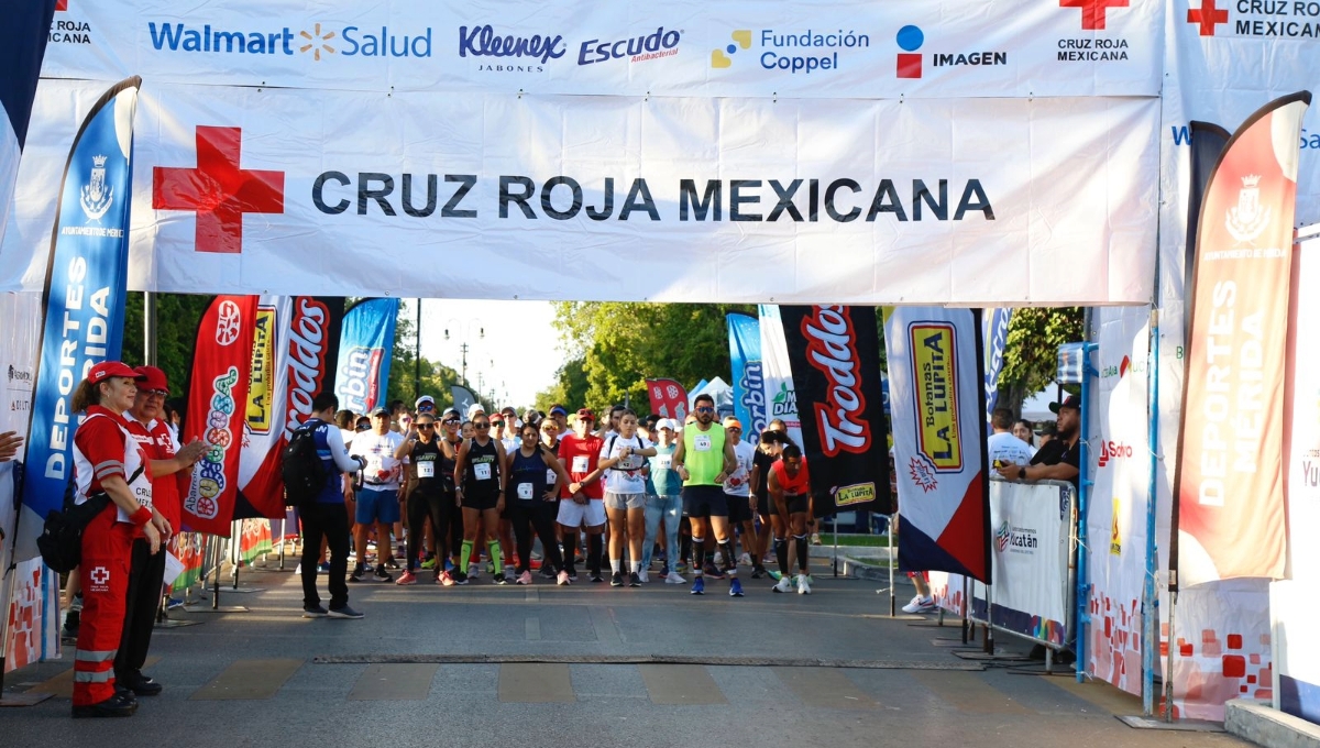 Mérida: Carrera 'Todo México salvando Vida' de la Cruz Roja reúne a más de 400 atletas