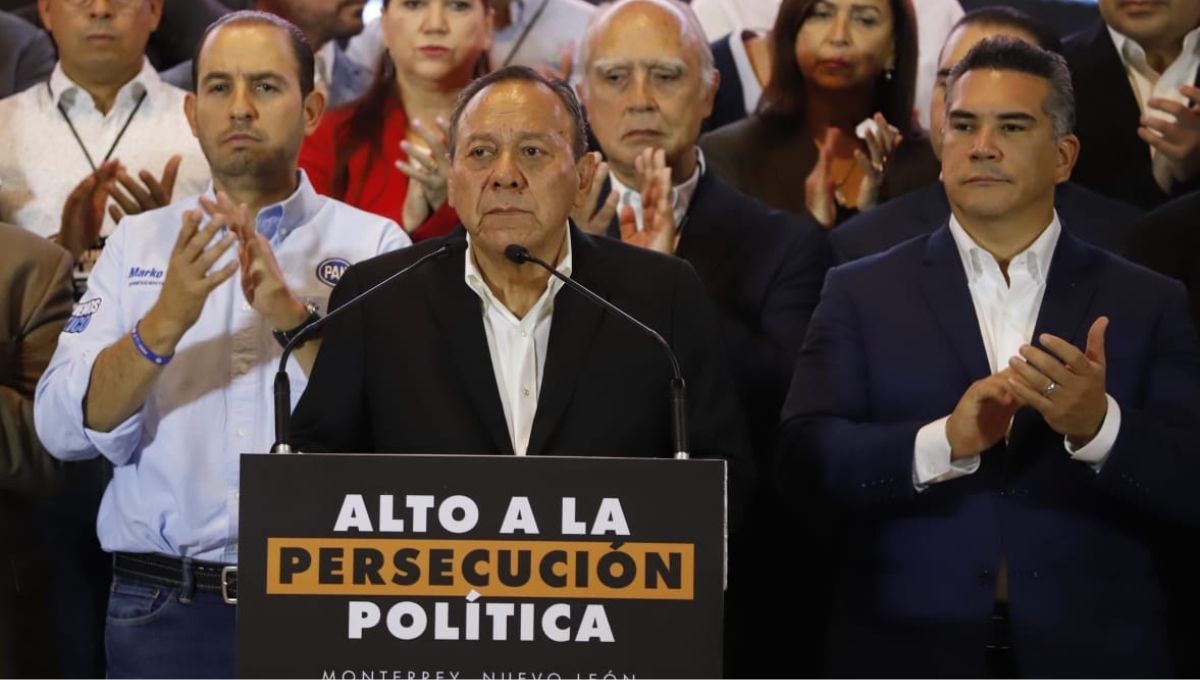Presidentes nacional del PAN, PRI y PRD, acusan al gobernador de Nuevo León de una campaña de intimidación y chantajes contra opositores