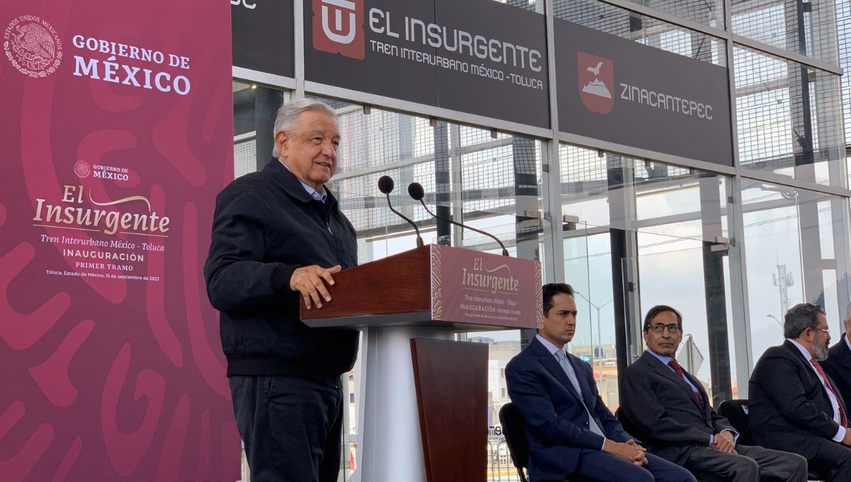 El presidente Andrés Manuel López Obrador encabezó la inauguración de la primera etapata del tren Interurbano México Toluca 'El Insurgente'