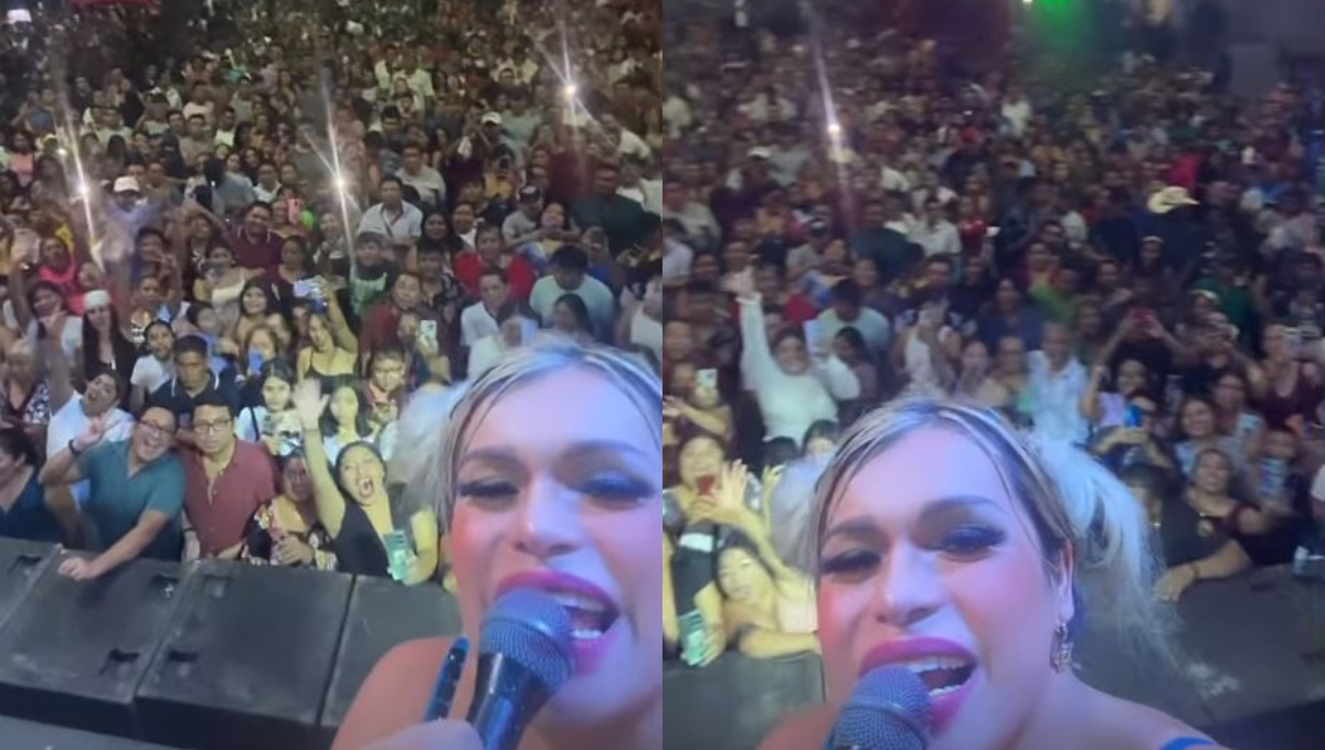 Wendy Guevara se presentó después del Grito de Independencia en Felipe Carrillo Puerto