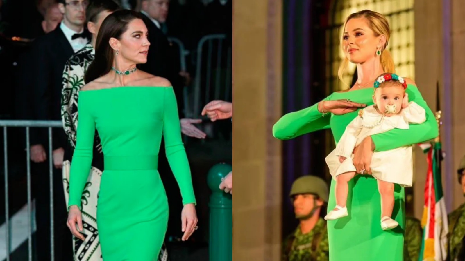 Mariana Rodríguez, esposa del gobernador de Nuevo León, y Kate Middleton, princesa de Gales, usan el mismo vestido
