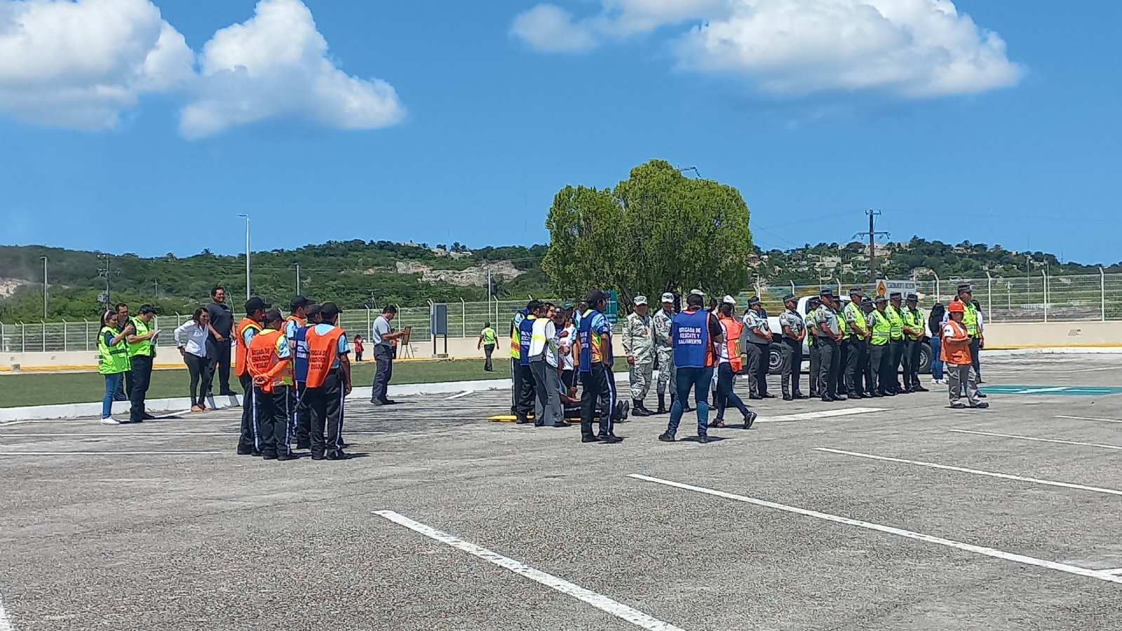 Por el Simulacro Nacional 2023, evacuan el aeropuerto de Campeche: VIDEO