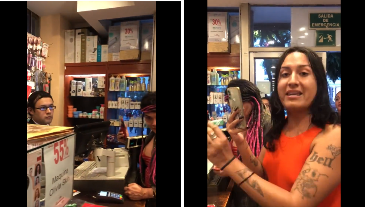 Mujer trans pelea en una tienda Sanborns de la CDMX por no dejarla entrar al baño