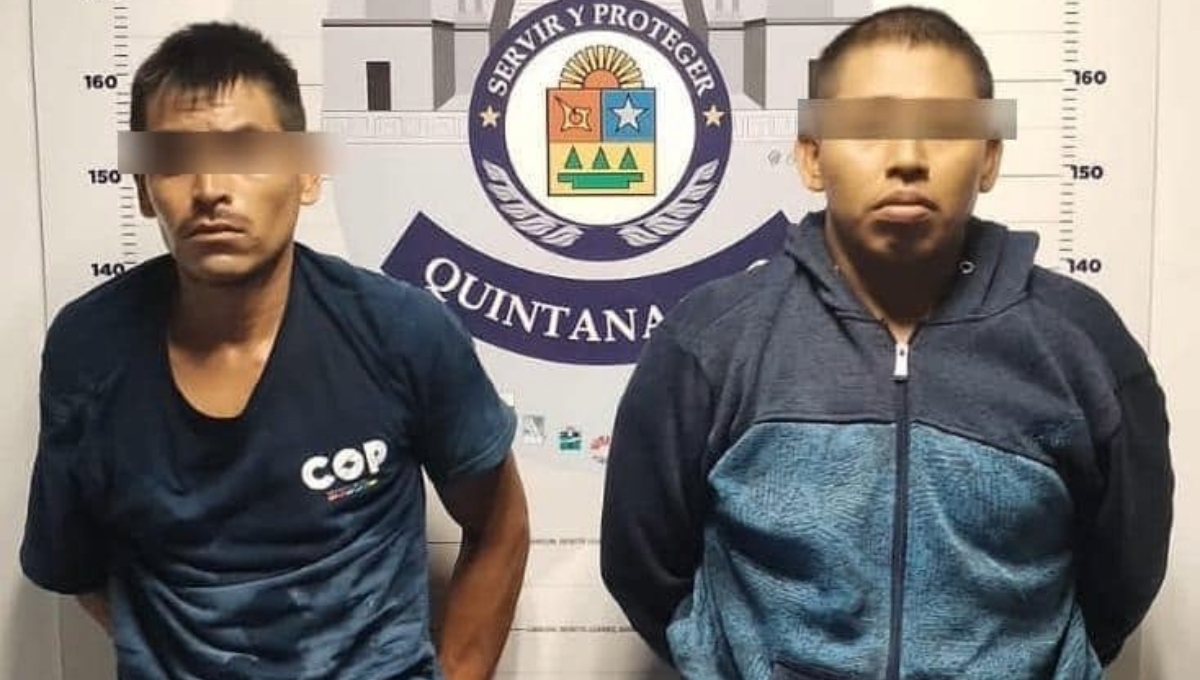 Detienen a dos hombres con un arma de fuego y una cabeza humana en Cancún