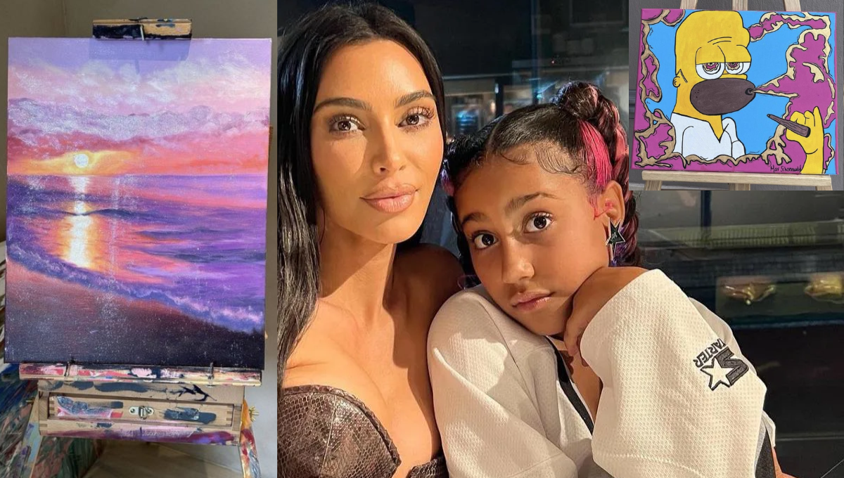 Kim Kardashian presume pintura de su hija y las redes sociales vuelven a estallar contra Mar de Regil