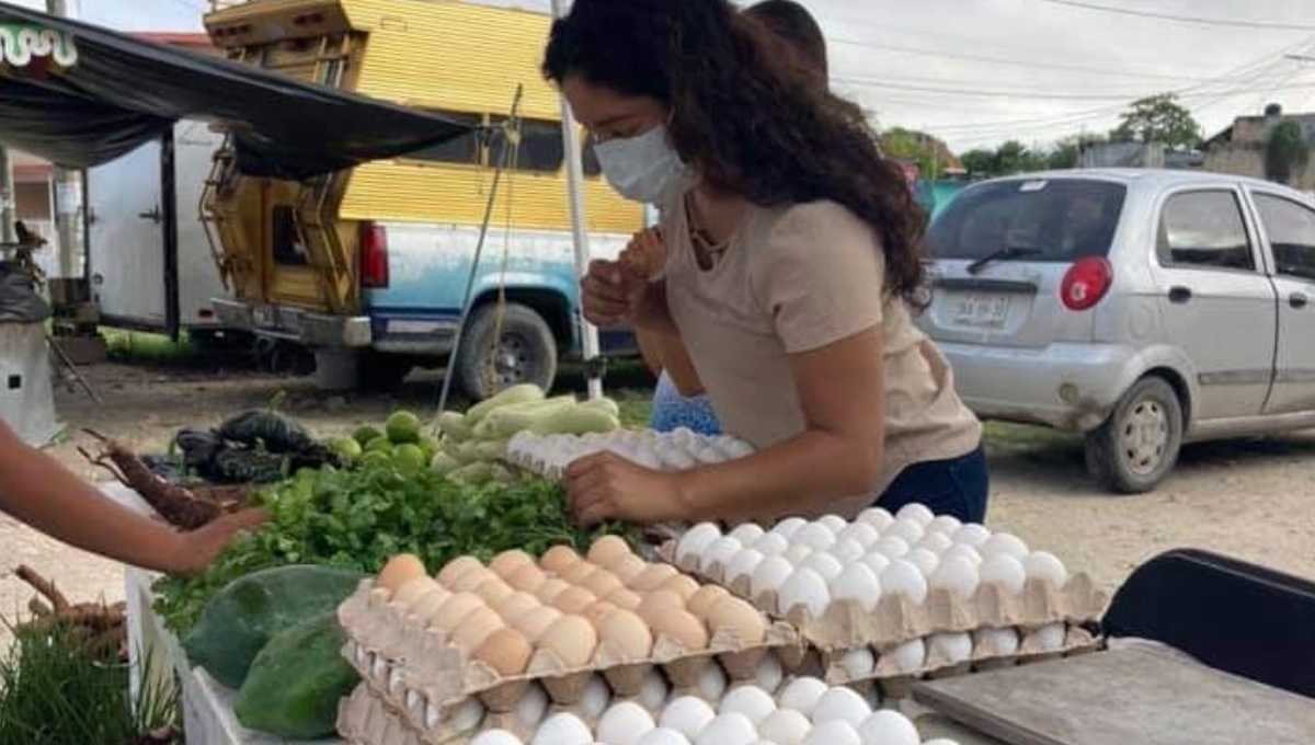 Vecinos de Candelaria culpan a empresas yucatecas por el alza del precio del huevo