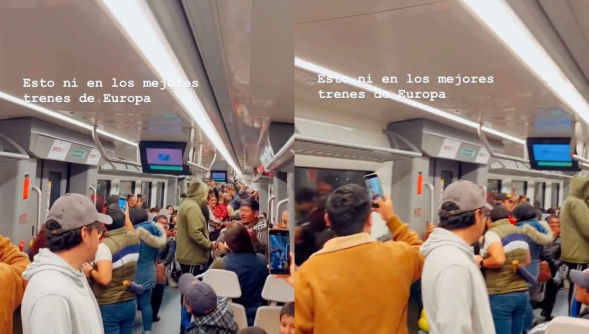 Pasajeros interpretan 'Cielito Lindo' a bordo del Tren Interurbano México-Toluca