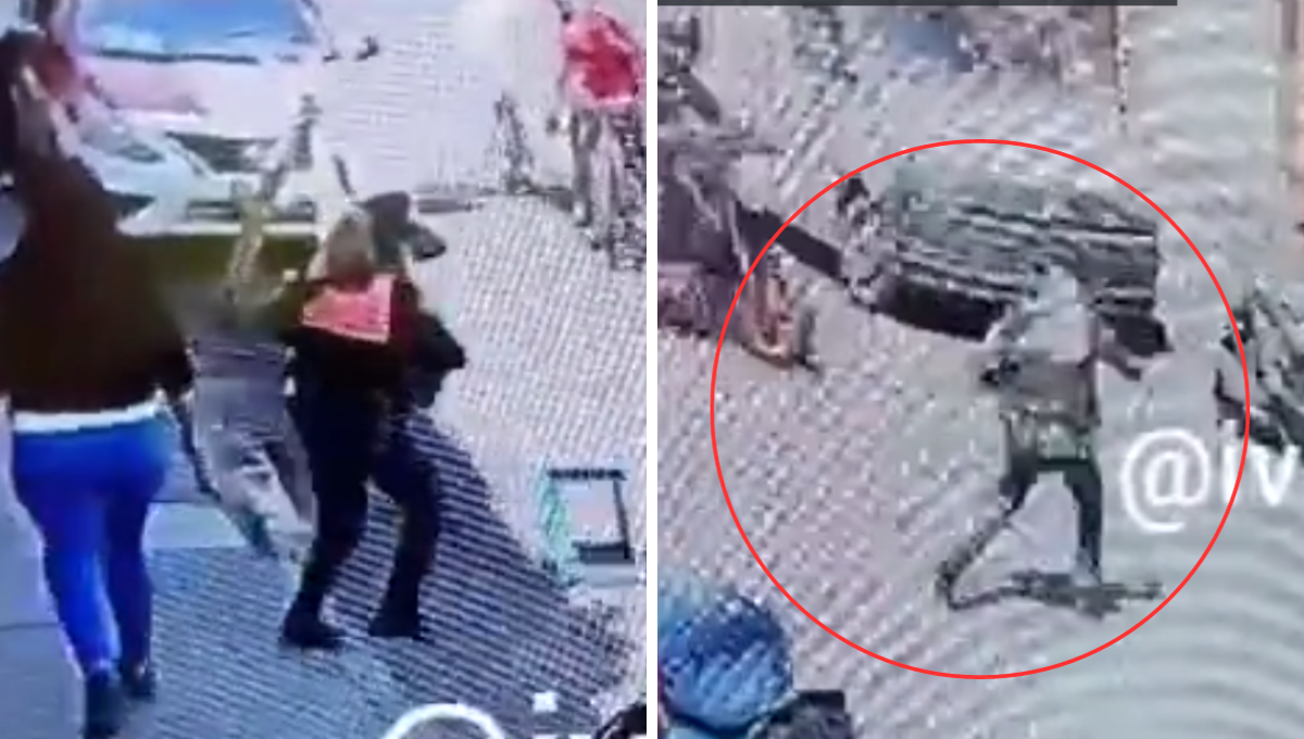 ¡De película! Mujer policía detiene a ladrones en motocicleta en la CDMX