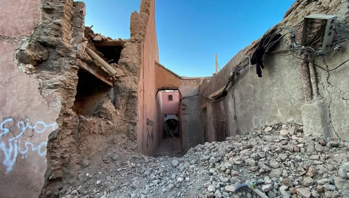Varios edificios quedaron en ruinas, tras el llamado sismo violento que sacudió a Marruecos