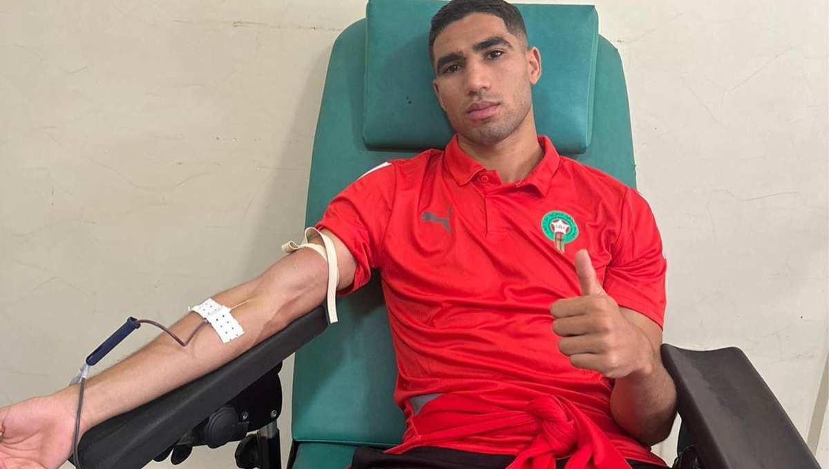 Jugadores de la Selección de Marruecos donan sangre para las víctimas del terremoto