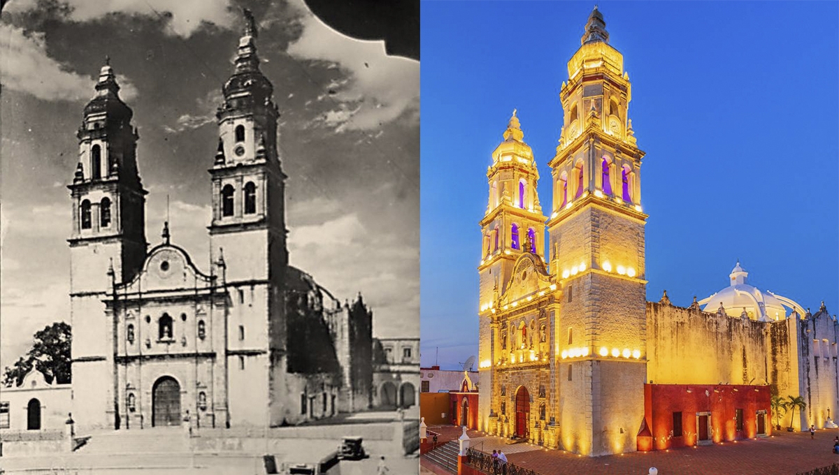Así lucía la Catedral de Campeche en 1995